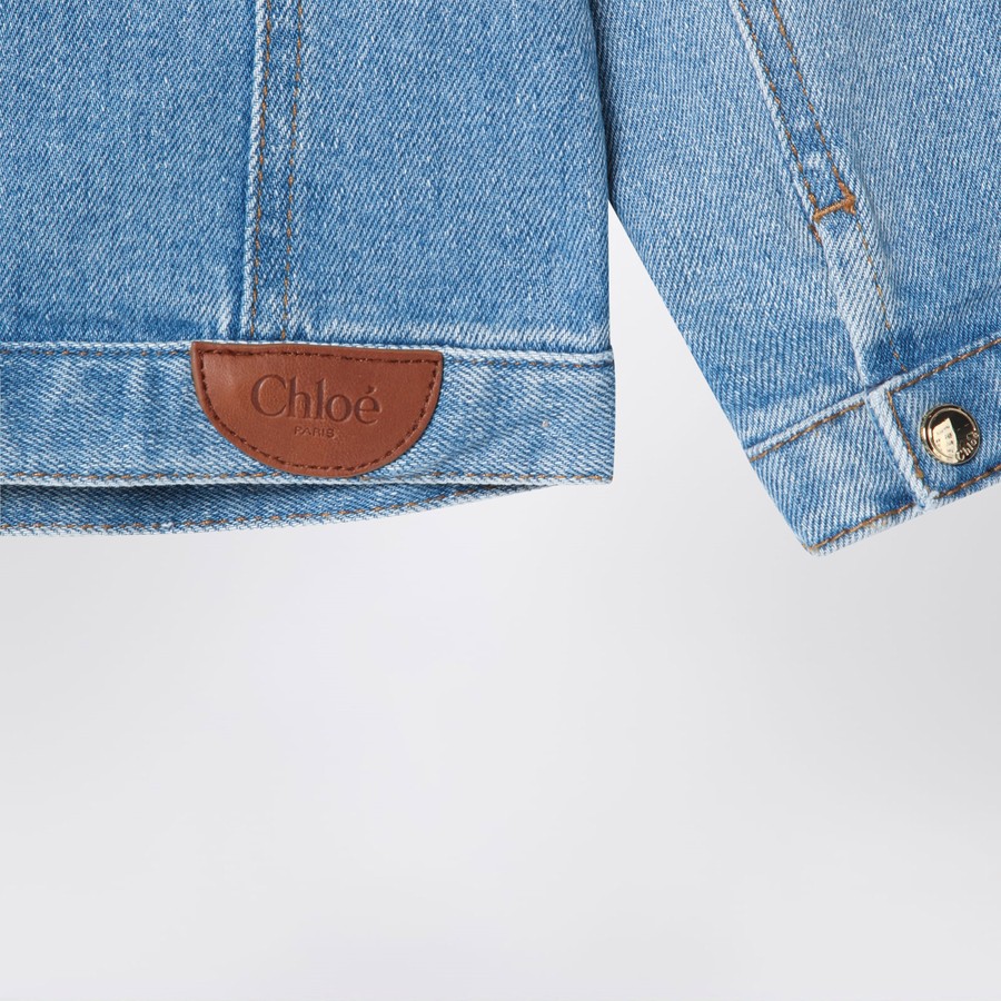 Chloé Blue washed-effect denim jacket | TheDoubleF