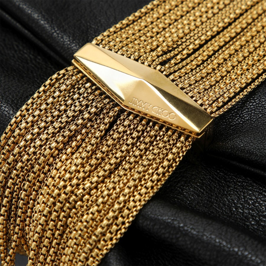 【関税&送料込】Jimmy Choo Black Leather Zandra Bag With Gol Jimmy Choo Black leather Zandra bag with gold pendant