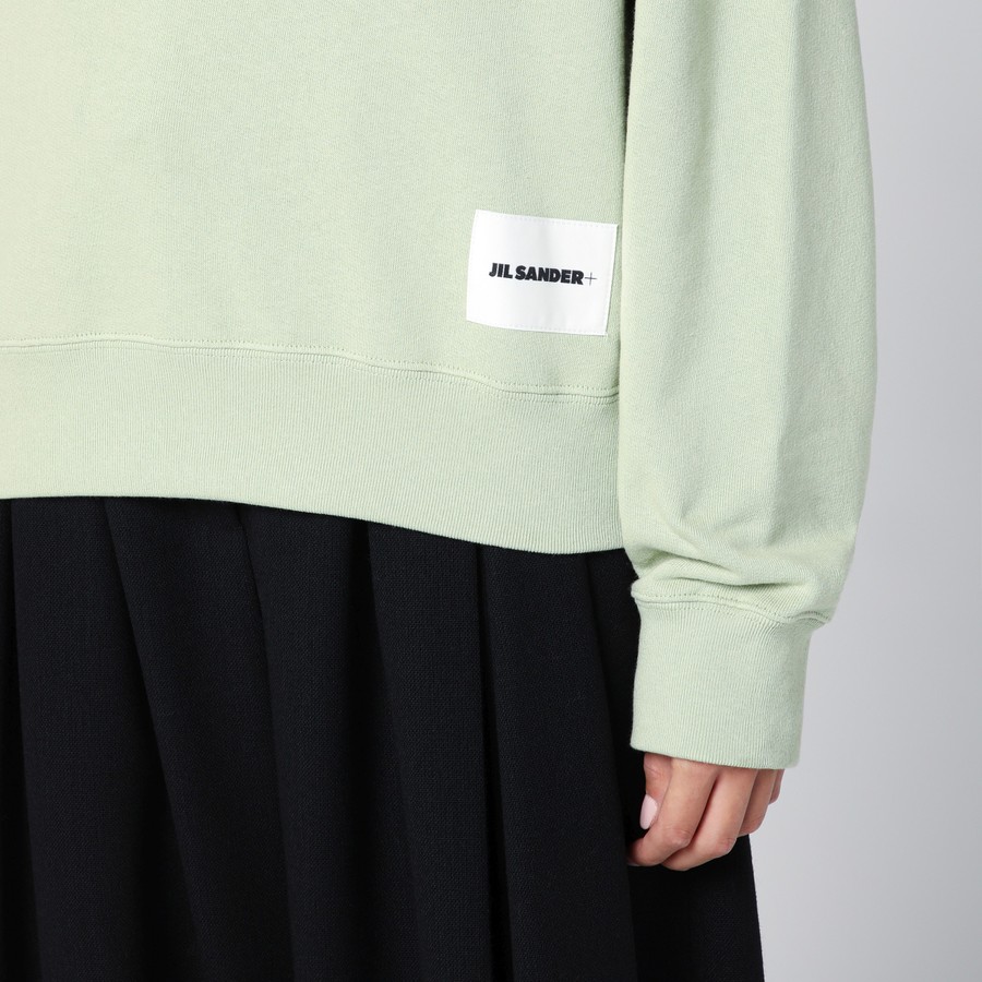 Jil Sander Apple green cotton crew-neck sweatshirt | TheDoubleF