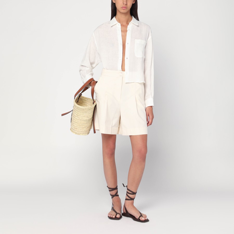 A.P.C｜SHORTS (Oralne Shorts (COHFU F10214 AAD)) A.P.C. Écru cotton bermuda shorts | TheDoubleF