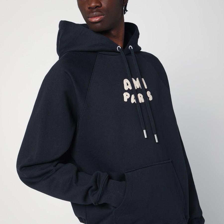 スウェット・トレーナー AMI PARIS NAVY BLUE SWEATSHIRT WITH LOGO AMI Paris Ami De Coeur Sweatshirt | Blue | FARFETCH