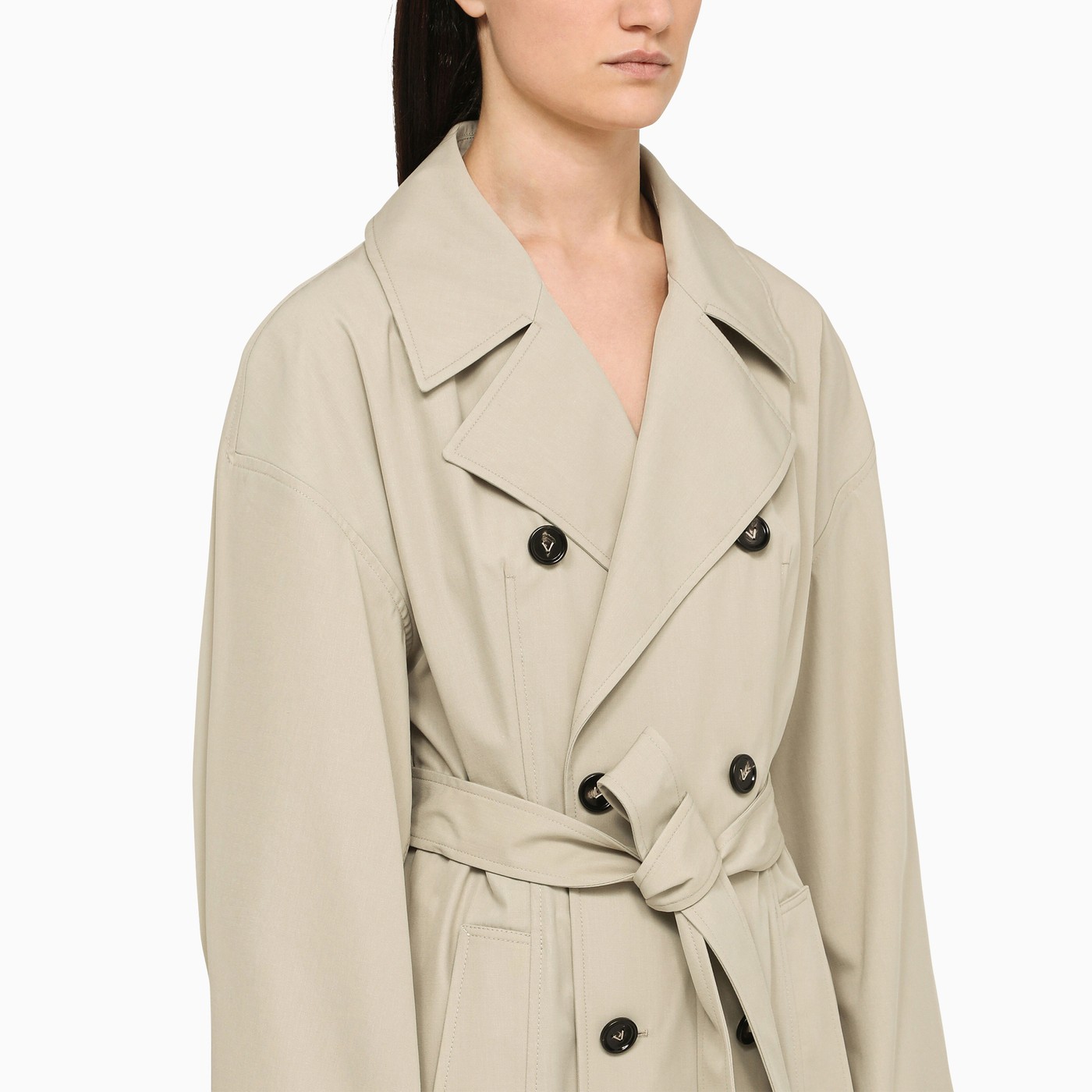 Bottega Beige doublebreasted trench coat TheDoubleF