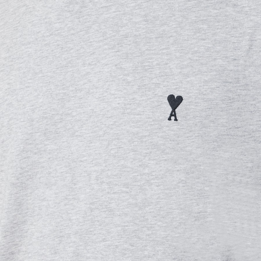 Ami Paris T-shirt Ami De Coeur grey in cotton | TheDoubleF