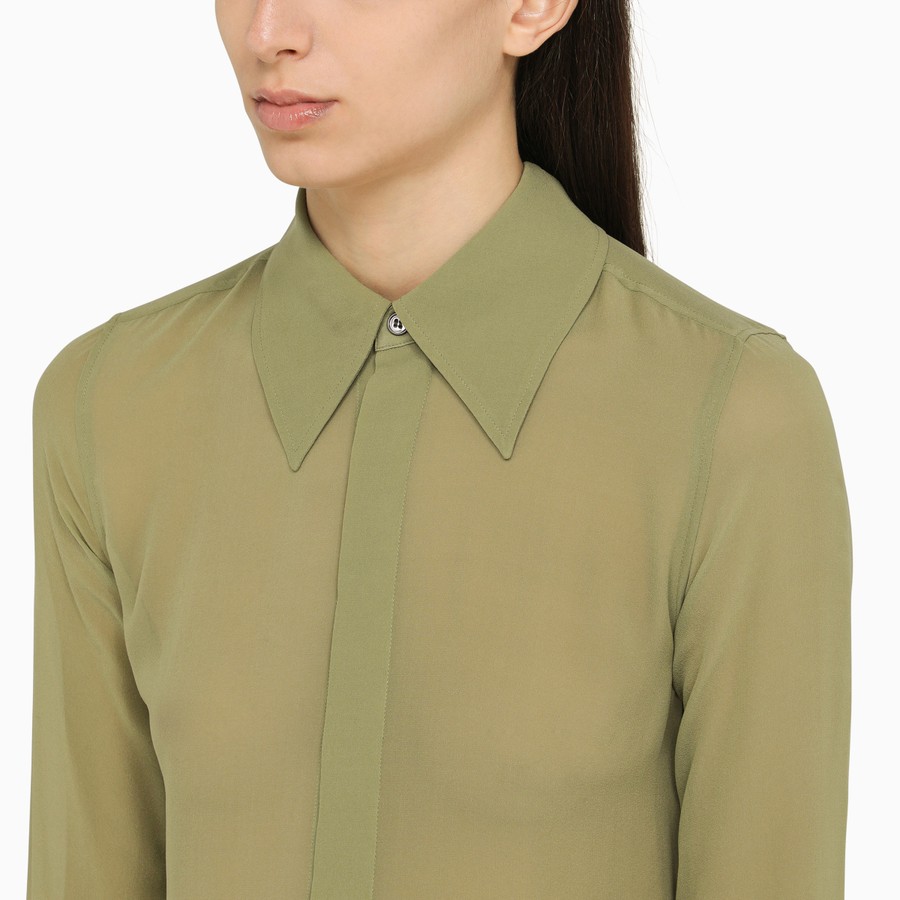 Tシャツ・カットソー AMI PARIS Olive green wool oversize shirt Green Oversized Shirt by AMI Paris on Sale