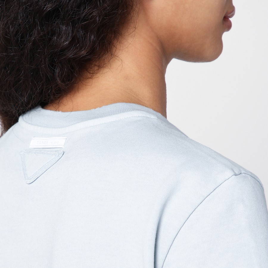 Prada Light blue cotton T-shirt with wear | TheDoubleF