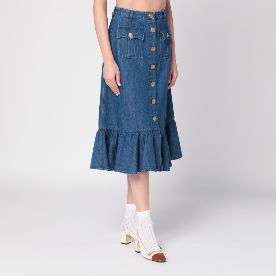 スカート VALENTINO Valentino Garavani denim skirt (B3DD18L94C 558) Lightweight Denim Skirt for Woman in Denim | Valentino GR