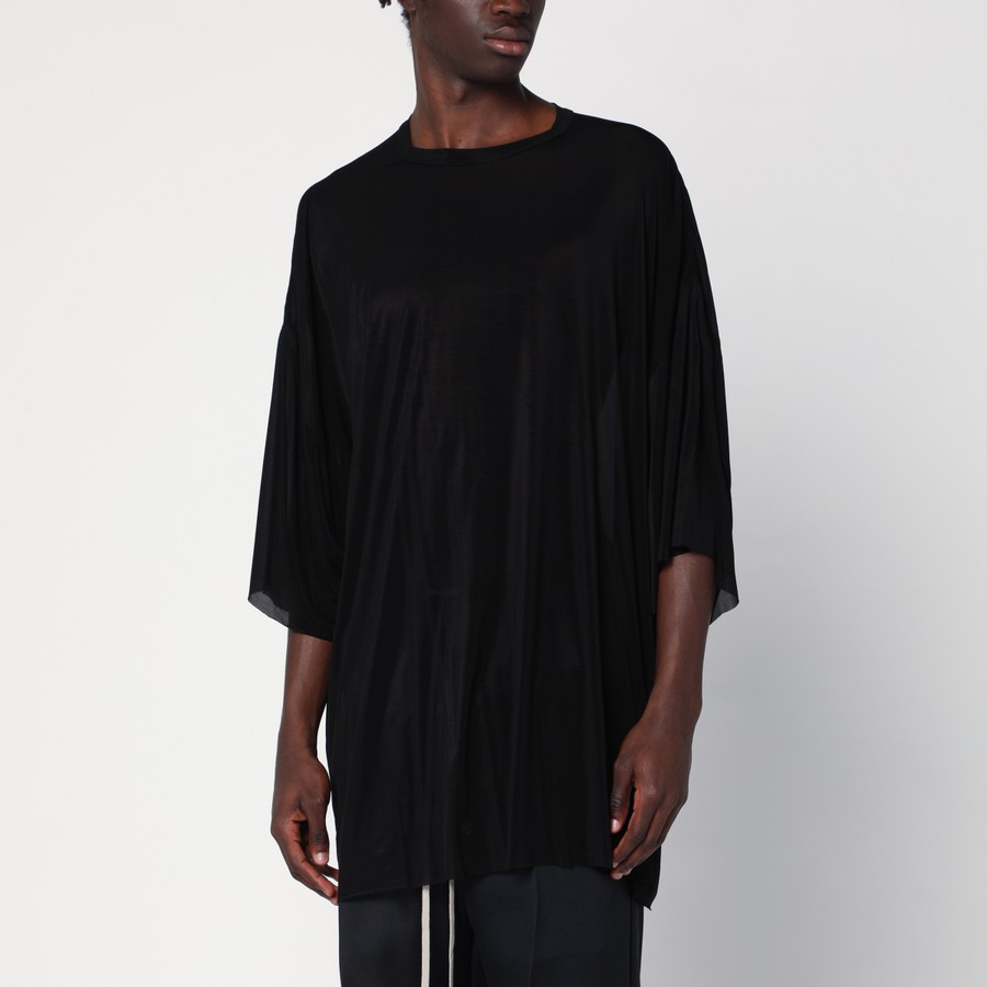【関税&送料込】Rick Owens Oversized Black Cupro T-Shirt Rick Owens Oversized black cupro T-shirt | TheDoubleF