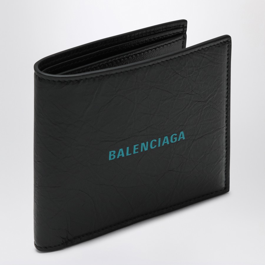 Balenciaga Black horizontal wallet with logo | TheDoubleF