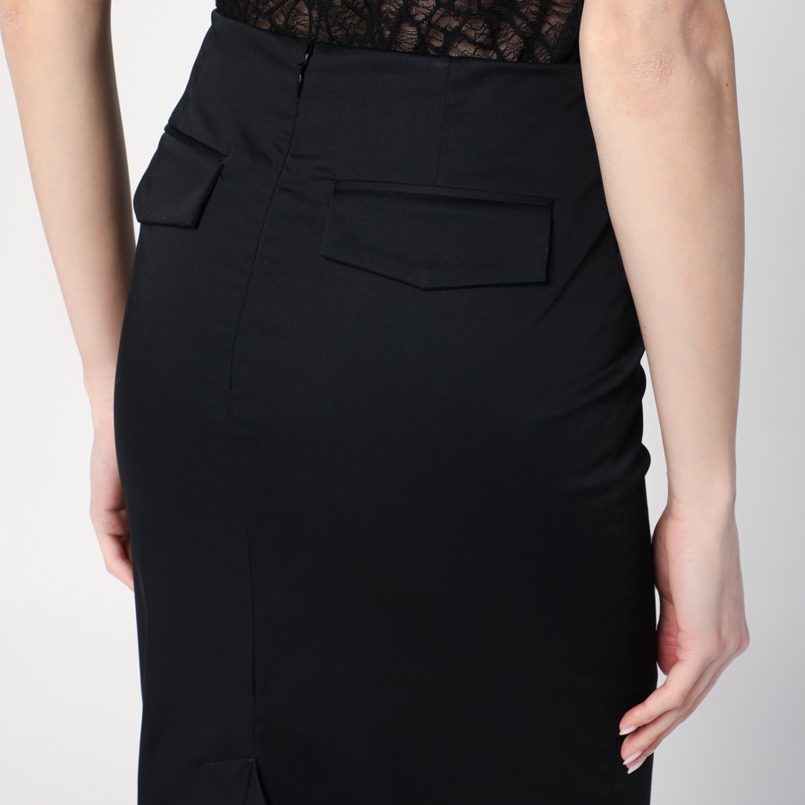 スカート TheLatest Black cotton midi skirt TheLatest Black cotton midi skirt | TheDoubleF