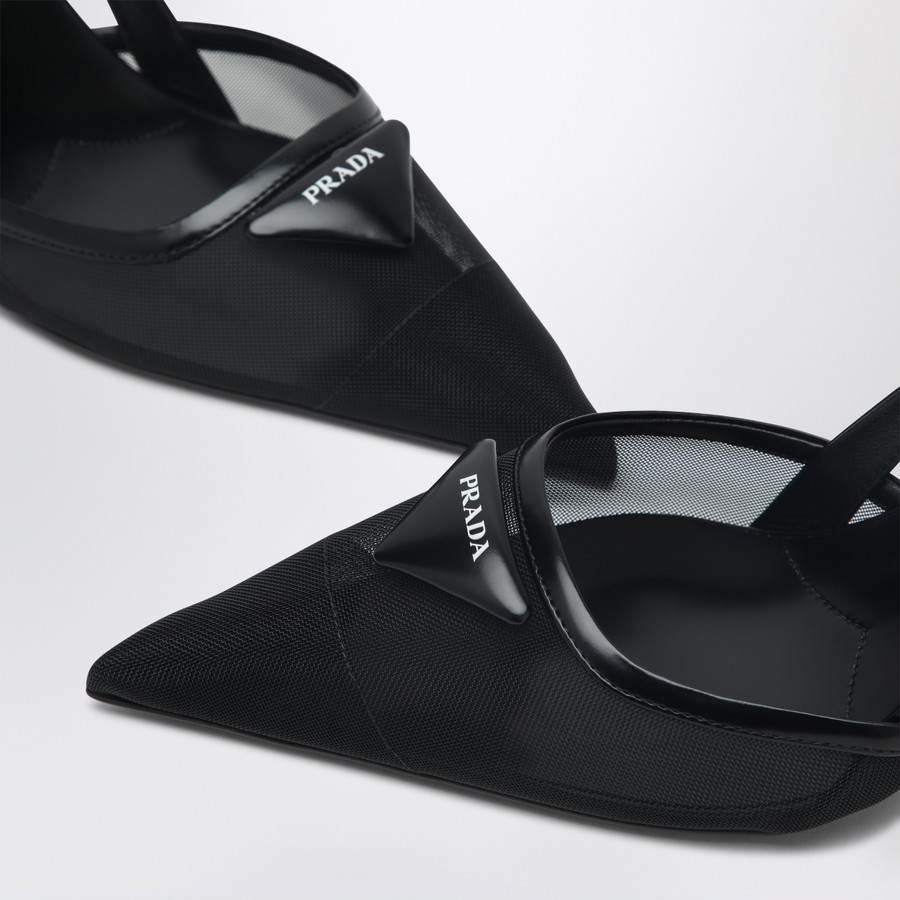 Prada Black slingback with logo | TheDoubleF