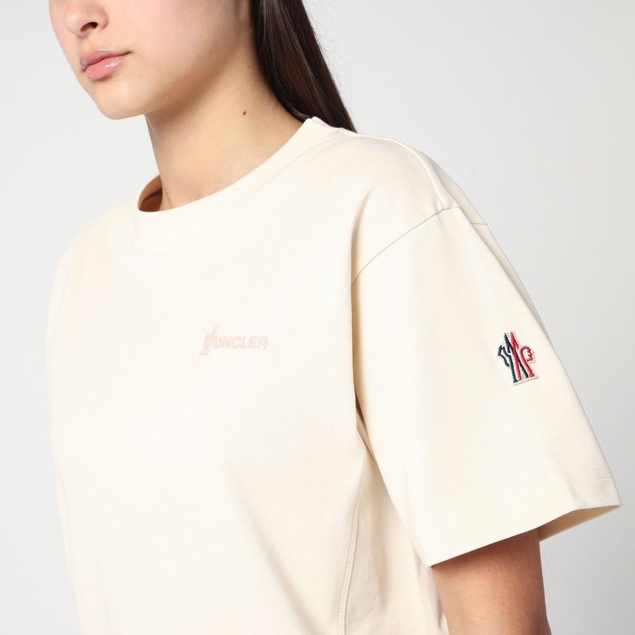 Tシャツ・カットソー Moncler Grenoble Ivory Cotton T-Shirt Moncler Grenoble Ivory T-shirt in cotton | TheDoubleF