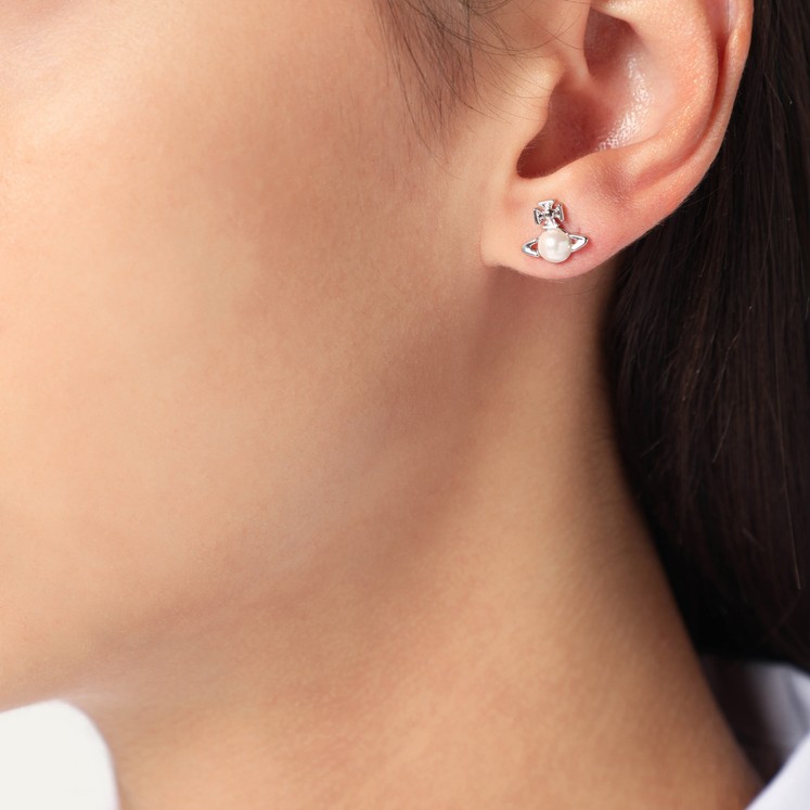 Vivienne Westwood Ariella silver earrings | TheDoubleF