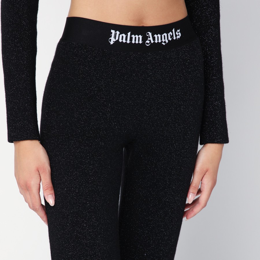 【関税&送料込】Palm Angels Black Lurex Viscose Blend Trouse Palm Angels Black lurex viscose blend trousers | TheDoubleF