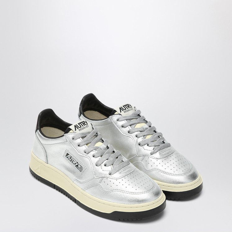 スニーカー Autry White Grey Leather And Mesh Low Clc Trainer Autry Clc Low Sneakers In Silver-tone Leather
