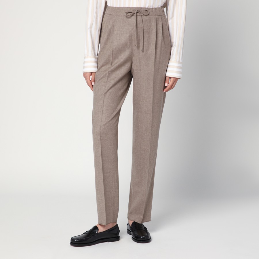 パンツ 'S Max Mara Woman Pants Dove Grey 2429136101600 027 Max Mara Dove grey cashmere trousers | TheDoubleF