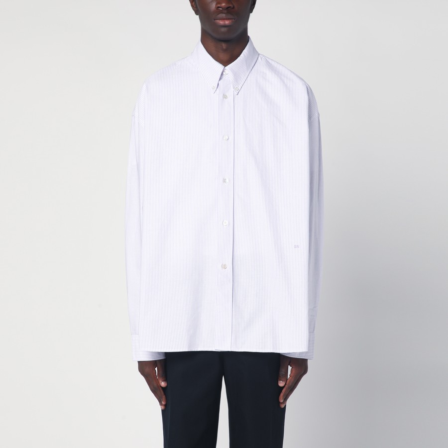 Tシャツ・カットソー STUDIO NICHOLSON BUTTON DOWN SHIRT (RUSKIN SNM 1152 PARCEL) Ruskin Shirt in Powder Blue | Oversized Shirt | Studio Nicholson