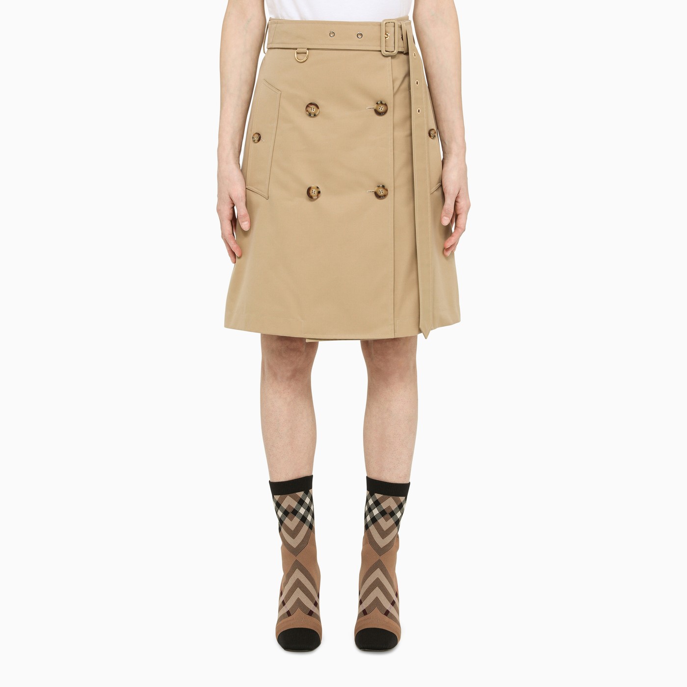 Burberry Beige skirt with belt TheDoubleF