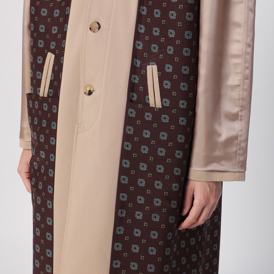 ジャケット Moschino Beige reversible trench coat in gabardine and satin Moschino Beige reversible trench coat in gabardine and satin