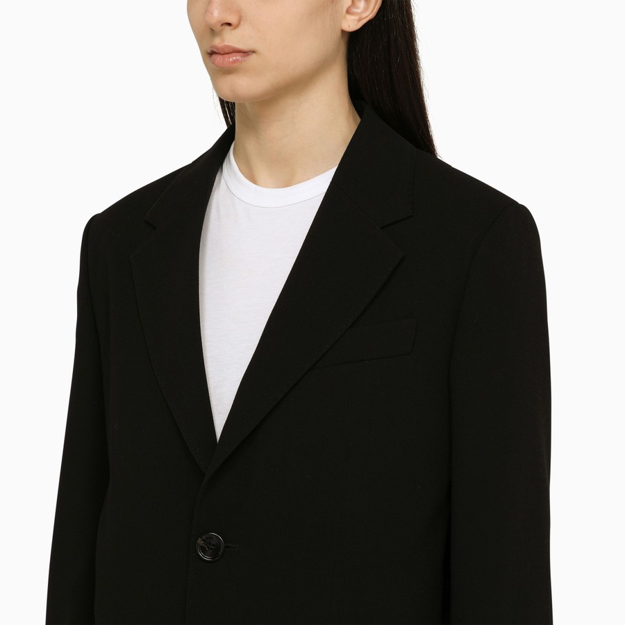 ジャケット Ami Paris Black Single-Breasted Jacket In Wool Ami Paris Black single-breasted jacket in wool | TheDoubleF