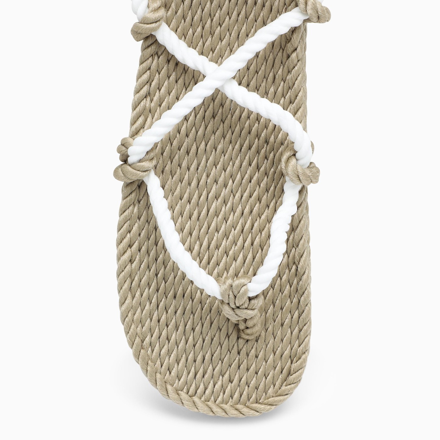 Nomadic State of Mind Beige/white rope Romano low sandals TheDoubleF