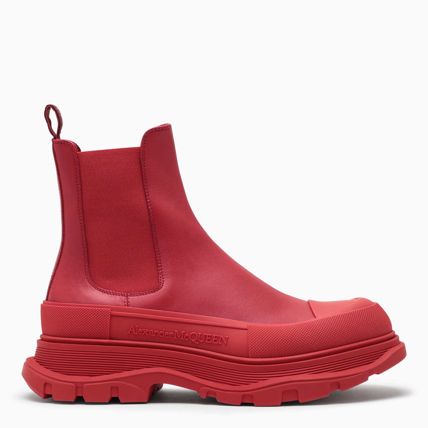 alexander mcqueen boots red
