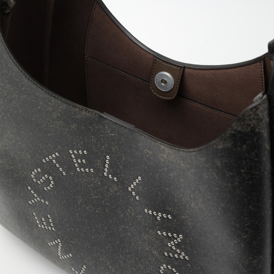 ショルダーバッグ・ポシェット STELLA MCCARTNEY LARGE HOBO BAG WITH AGED EFFECT AND LOGO Stella McCartney Large Hobo bag with aged effect and logo