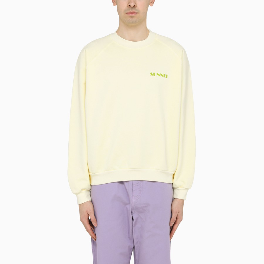 Pastel yellow crew neck sweatshirt Clearance