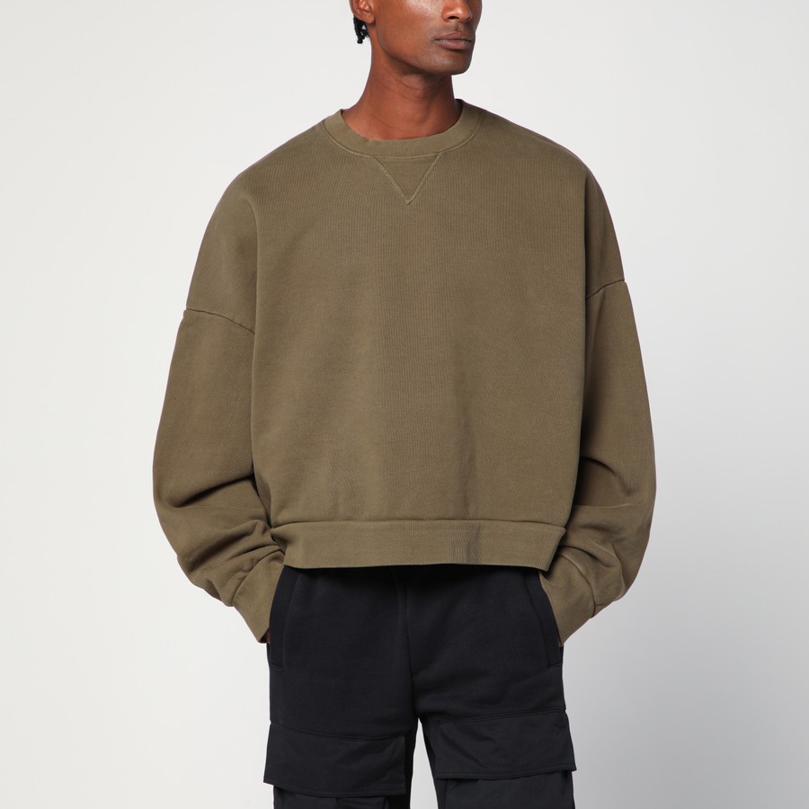 スウェット・トレーナー ENTIRE STUDIOS MILITARY GREEN COTTON SWEATSHIRT Entire Studios Military green sweatshirt in cotton | TheDoubleF
