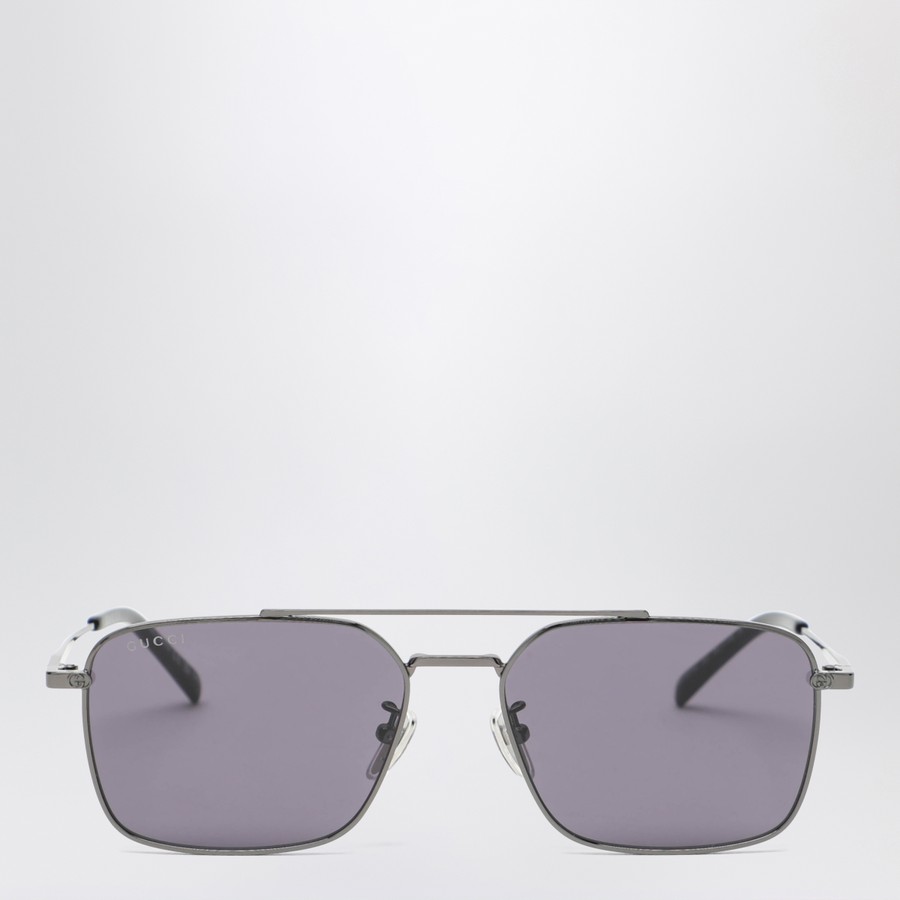 サングラス GUCCI RUTHENIUM COLORED SUNGLASSES WITH BRIDGE GUCCI Ruthenium colored sunglasses with bridge | TheDoubleF