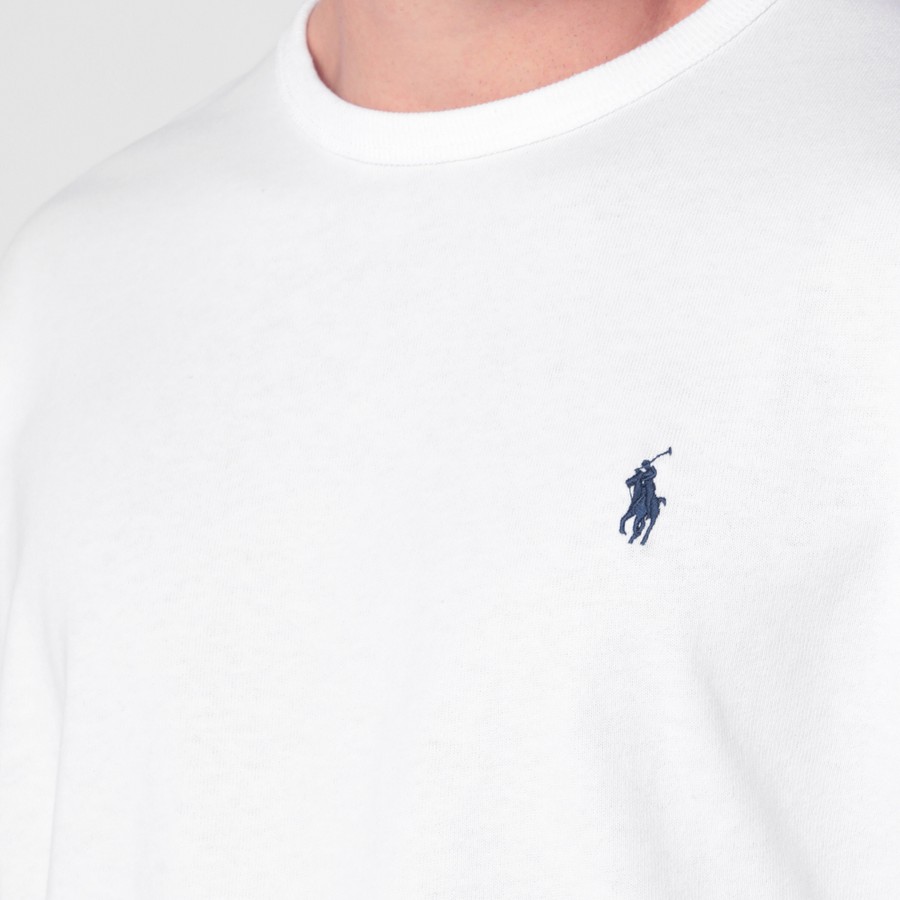 Tシャツ・カットソー POLO RALPH LAUREN Men T Shirts 710970697002CO WHT WHITE Polo Ralph Lauren White cotton Classic-Fit T-shirt | TheDoubleF