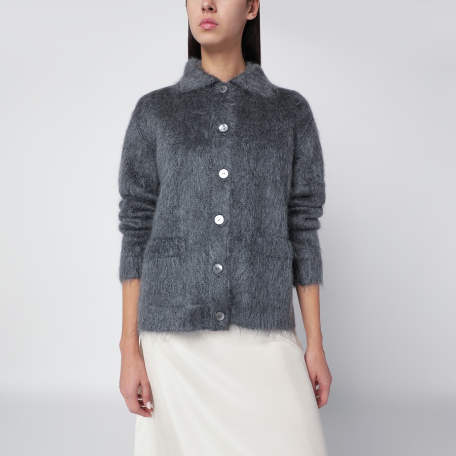 GUCCI Cardigan in mohair grigio TheDoubleF