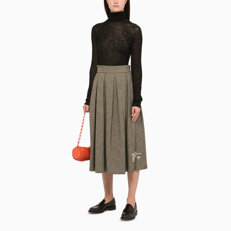 Department 5 Grey pleated skirt TheDoubleF