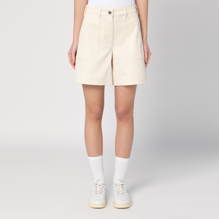 ショートパンツ MONCLER Women Shorts  Burmudas 093 8H000 11 89A1K034 Beige Moncler Short Twill Bermuda And Short Beige | Wanan Luxury
