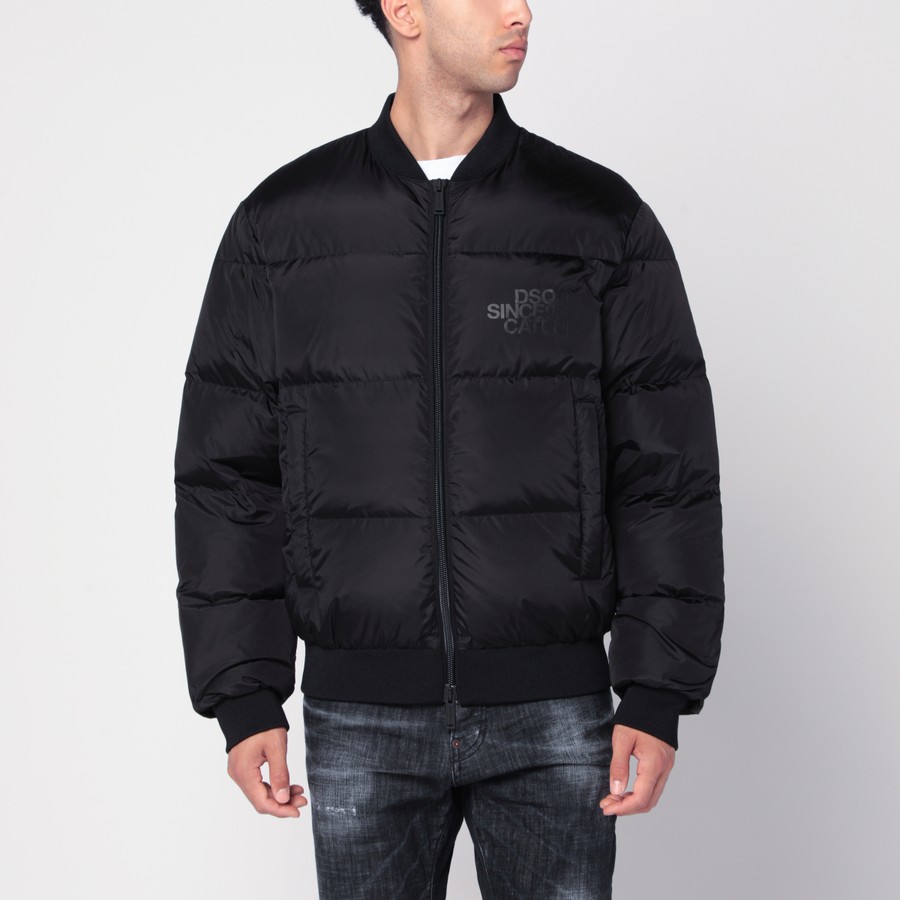 ダウンジャケット D SQUARED2 DOWN JACKET (S74AM1612S53817 900) Dsquared2 Easy Puffer Bomber black | TheDoubleF