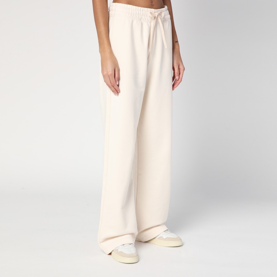 パンツ MAISON KITSUNE Women Straight Pants NW01106KM0325 White Maison Kitsuné White jogging pants with Fox logo | TheDoubleF