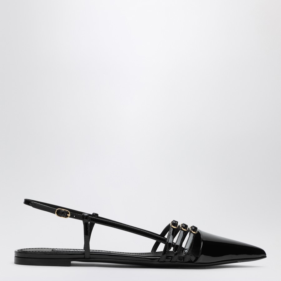 Dolce&Gabbana バッグに Black Patent Low Slingback 関送無 Dolce & Gabbana Dolce&Gabbana Black patent low slingback