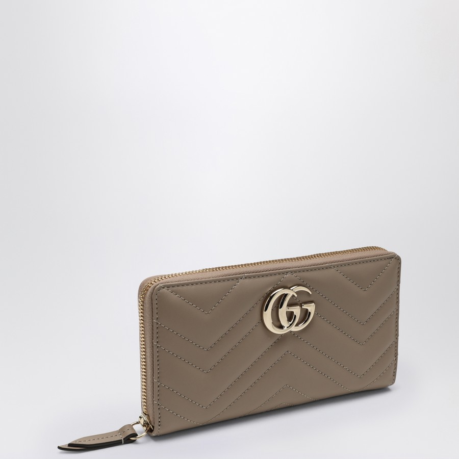 長財布 GUCCI TAUPE MARMONT GG ZIP AROUND WALLET GUCCI Taupe Marmont GG zip around wallet | TheDoubleF