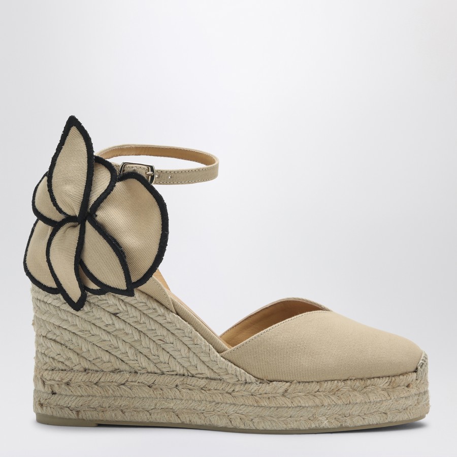 シューズ・サンダルその他 Castaner Expadrillas Coco 105 sand color with flower Castañer Expadrillas Coco 105 sand color with flower
