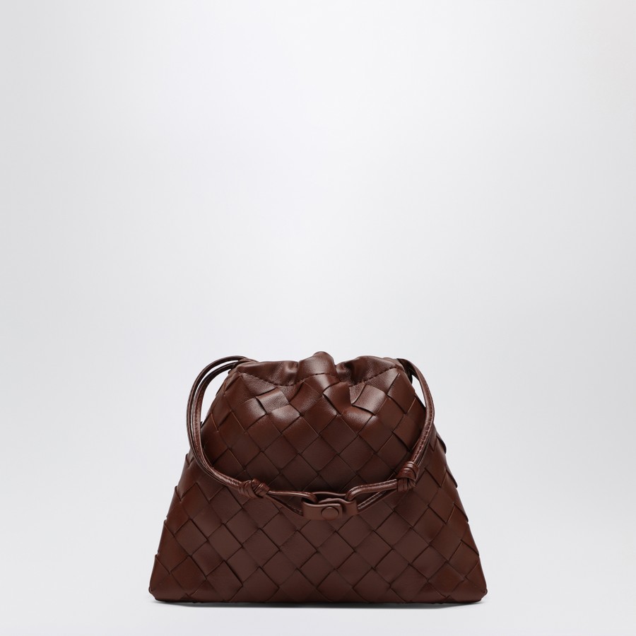 【関税＆送料込み】Bottega Veneta Dustbag Piccola Leather C Dustbag Small leather clutch in brown - Bottega Veneta