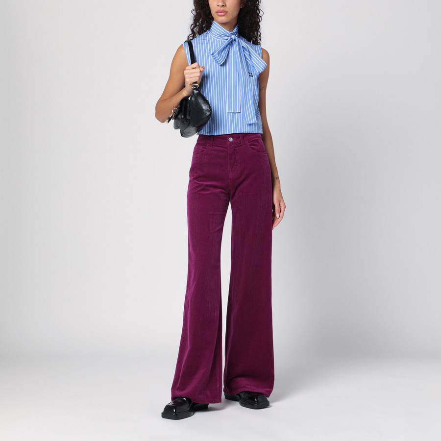 ボトムスその他 DEPARTMENT 5 Purple corduroy palazzo trousers DEPARTMENT 5 Purple corduroy palazzo trousers | TheDoubleF