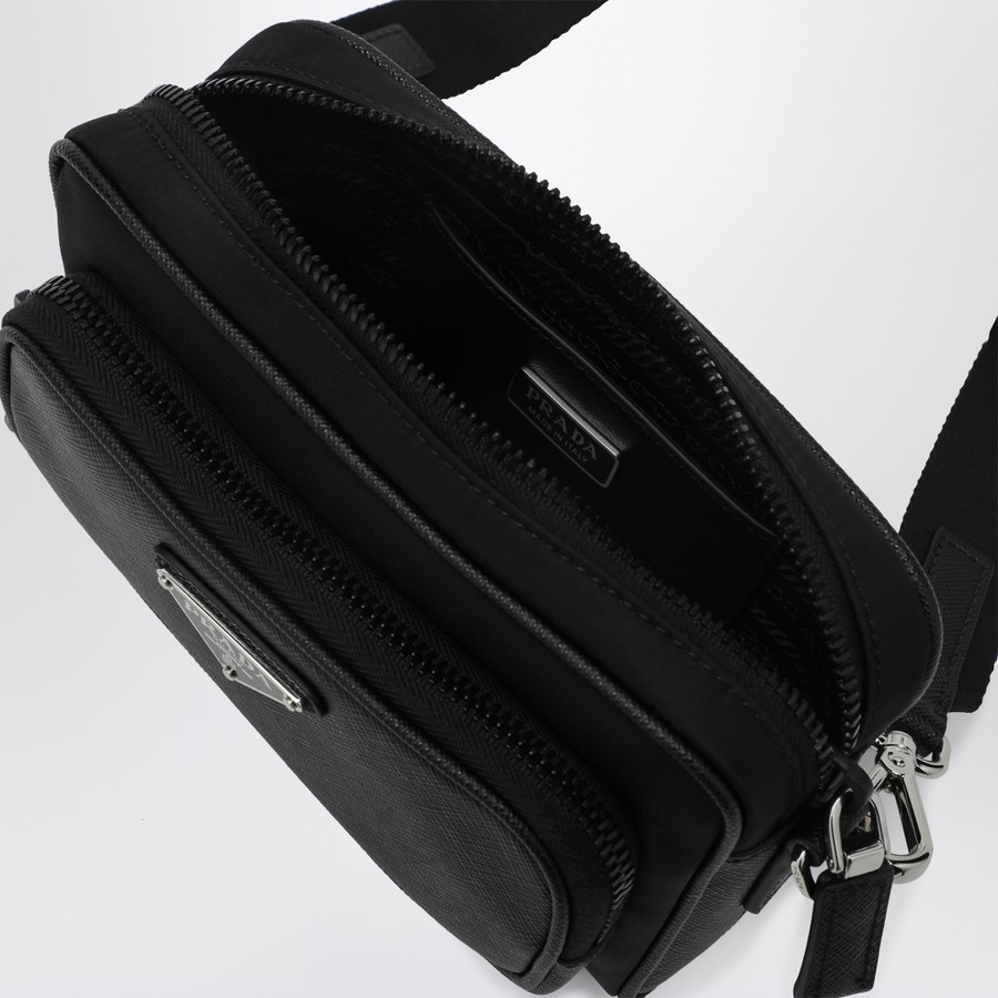 Prada Shoulder bag in Re-Nylon and black Saffiano | TheDoubleF