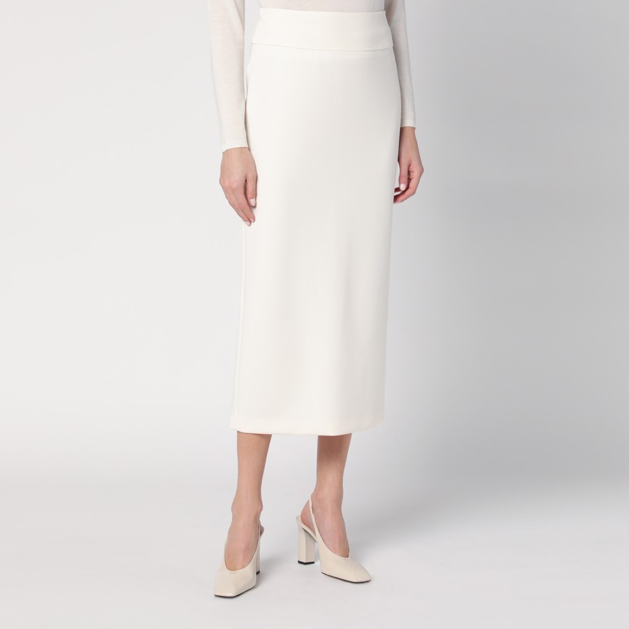 スカート MAX MARA Women Mid Skirts BLOCCOCO 001 WHITE Max Mara White nylon midi skirt | TheDoubleF