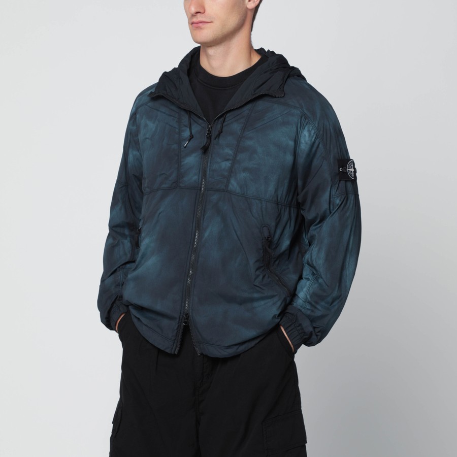 Stone Island Lightweight black and indigo zip jacket TheDoubleF