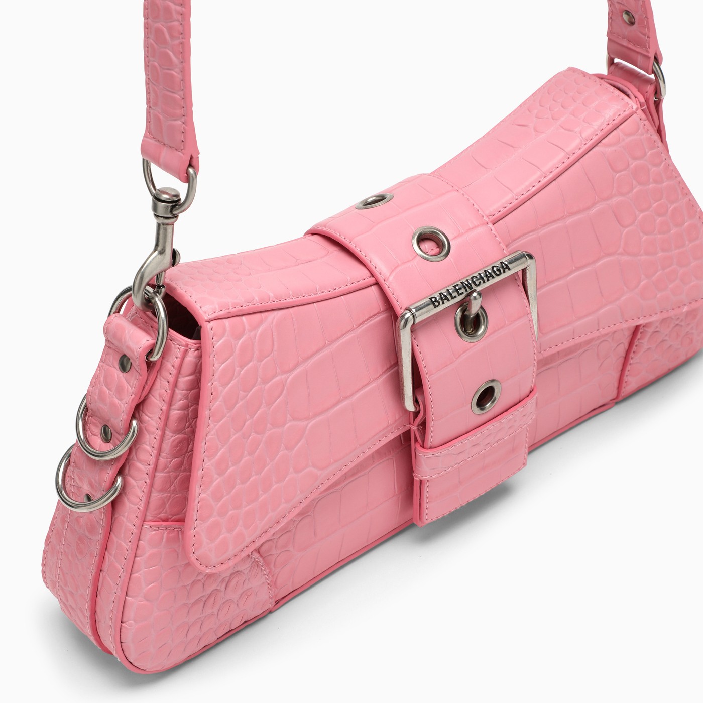 Balenciaga Lindsay pink leather shoulder bag TheDoubleF