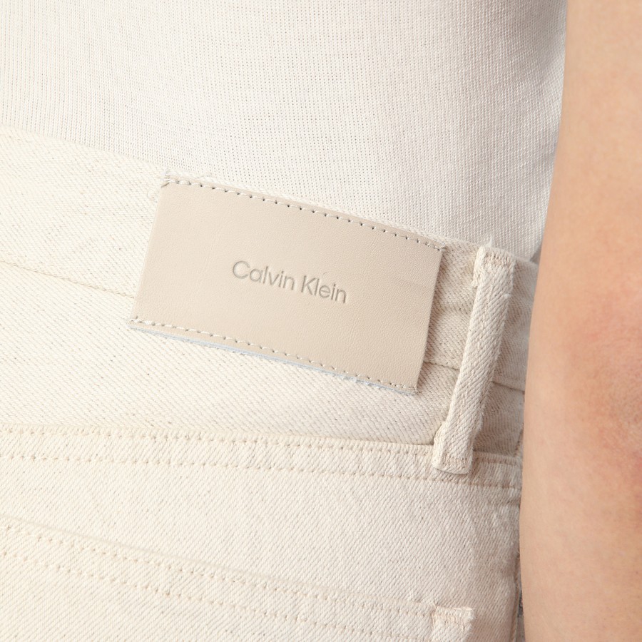 ボトムスその他   Relaxed Flared beige jeans in linen blend Calvin Klein Relaxed Flared beige jeans in linen blend