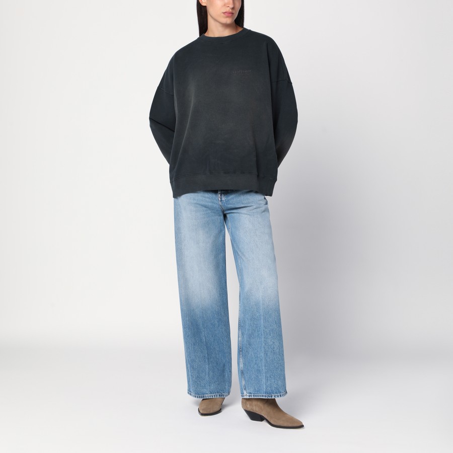 スウェット・トレーナー Golden  Distressed Faded Black Sweatshirt Golden Goose Distressed faded black sweatshirt | TheDoubleF