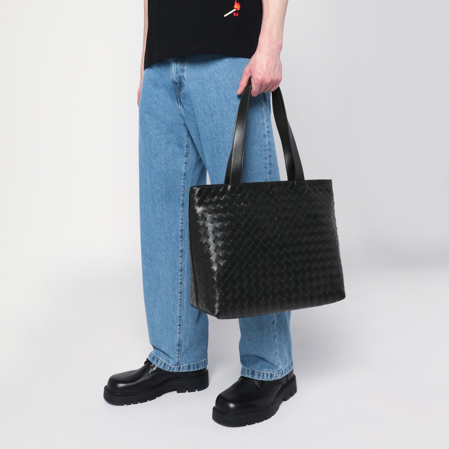 Bottega Veneta Dark green small tote bag in Intrecciato