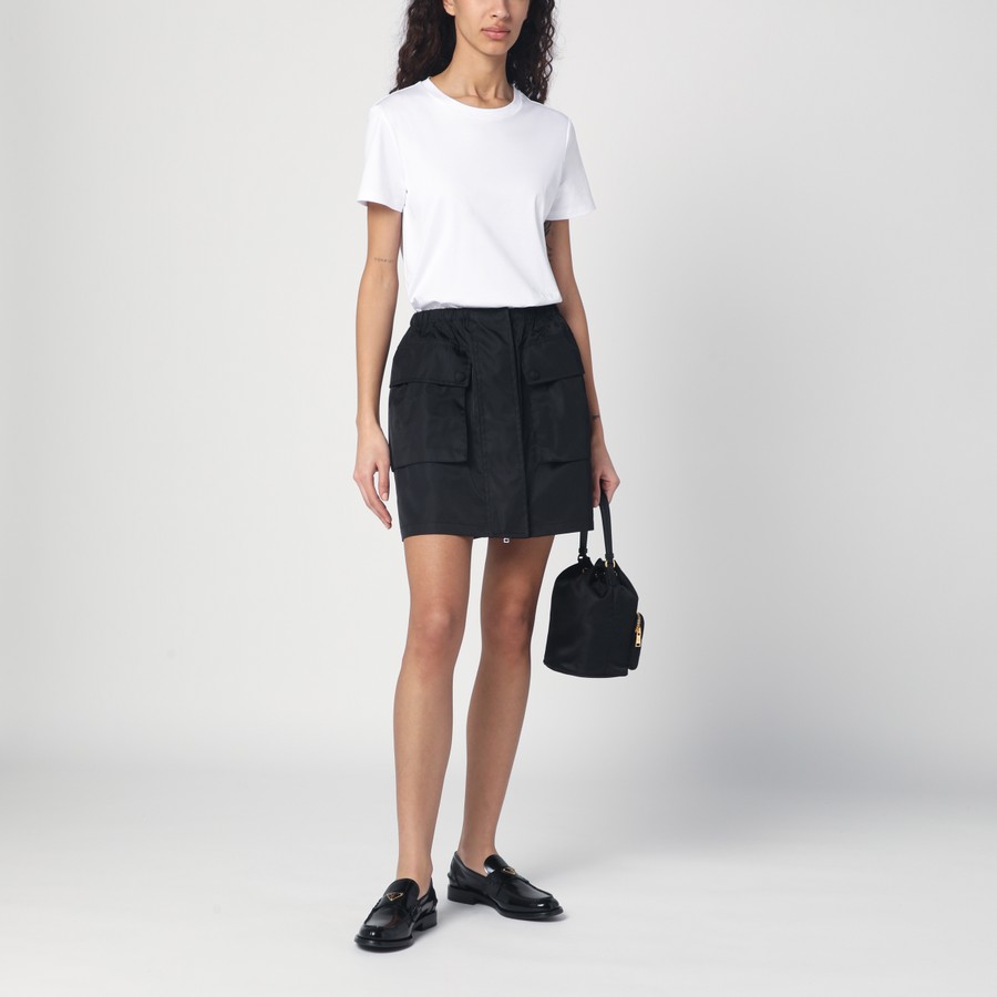 Prada Black mini skirt in Re-Nylon | TheDoubleF