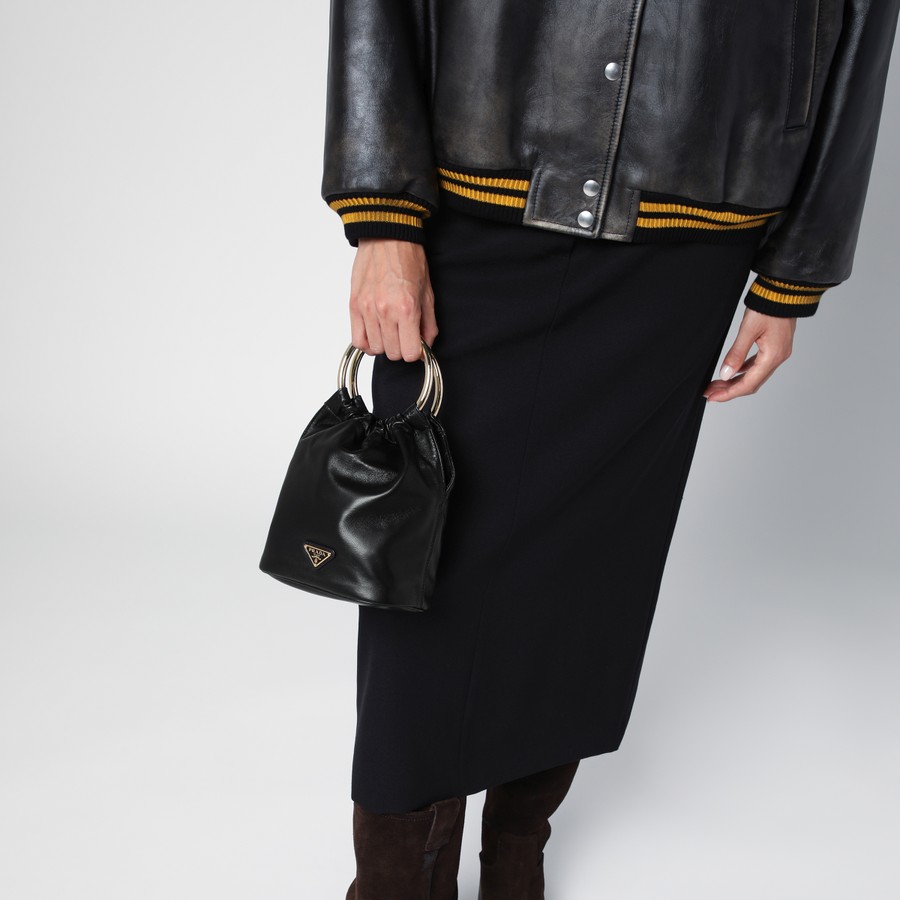 バッグ・カバンその他 Prada Black Nappa leather mini bucket bag Prada Black Nappa leather mini bucket bag | TheDoubleF
