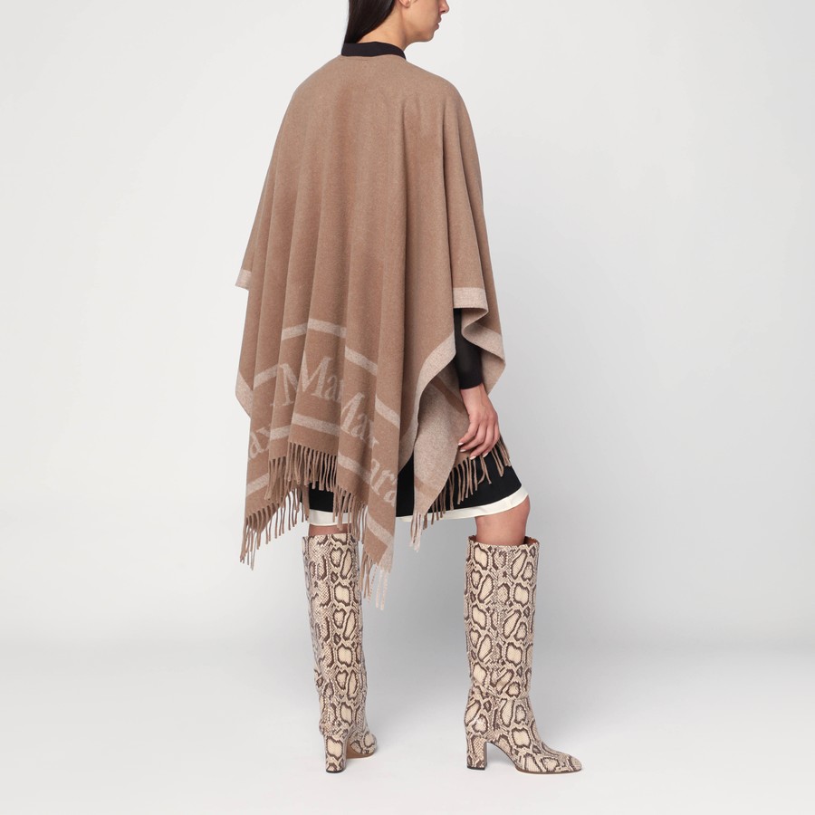 ボレロ・ショール Max Mara Studio Sandy color jacquard wool poncho Max Mara Studio Sandy color jacquard wool poncho | TheDoubleF